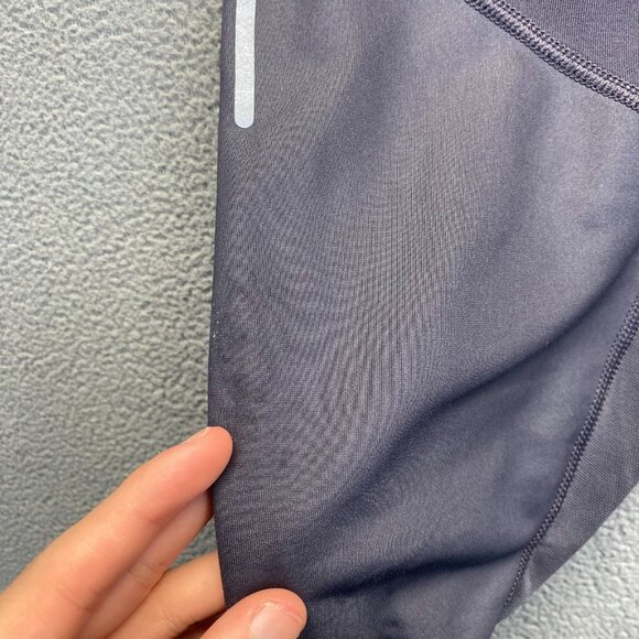 Nike Womens Dri FIT Running Training Capri Cropped Gray Leggings Size M,Pocket - Picture 7 of 15